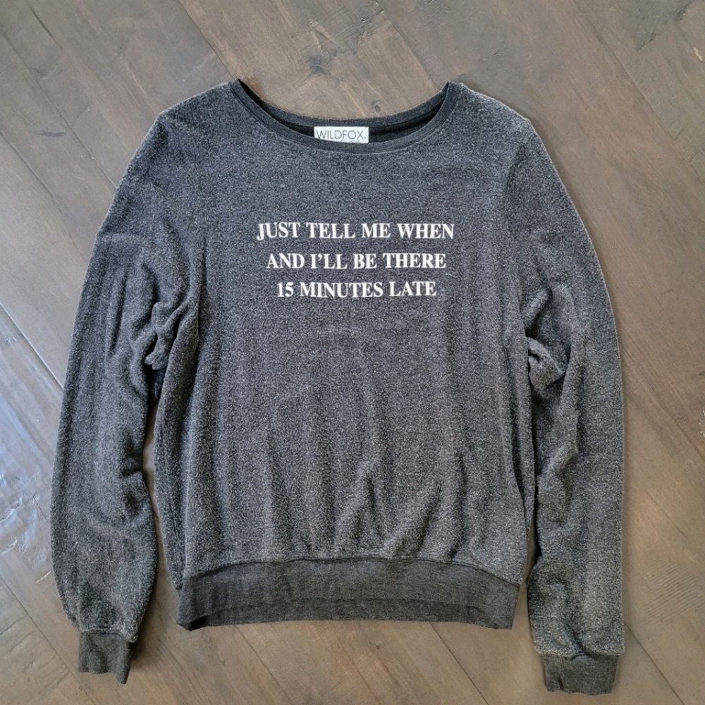 Wildfox 15 Minutes Late Baggy Beach Jumper BBJ
